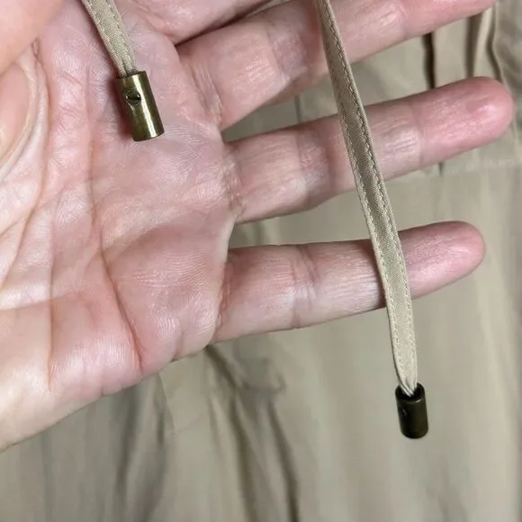 LRL Ralph Lauren ladies Lace up Blouse Large brown capsule career button front - Picture 5 of 11